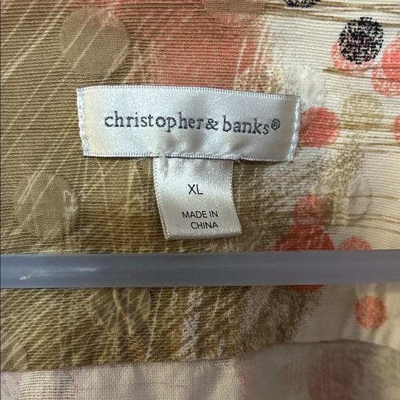 Christopher & Banks Artistic Jean Jacket - Cream, Red, Black - Picture 2 of 7